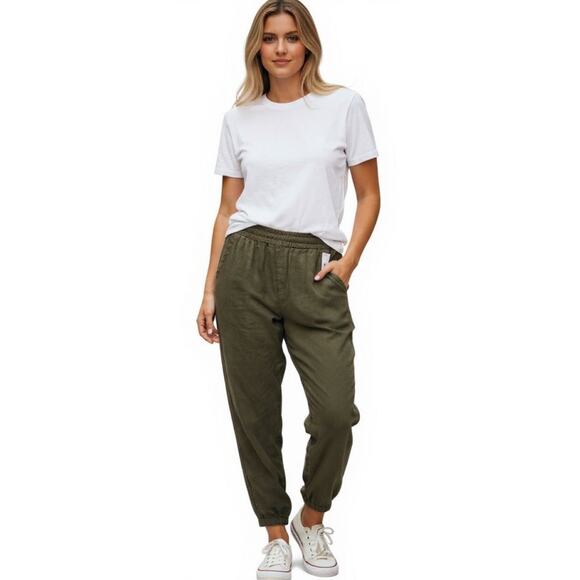 Old navy Pants - Old navy High-Waisted Twill Jogger Pants
 pull on, arboretum, size medium